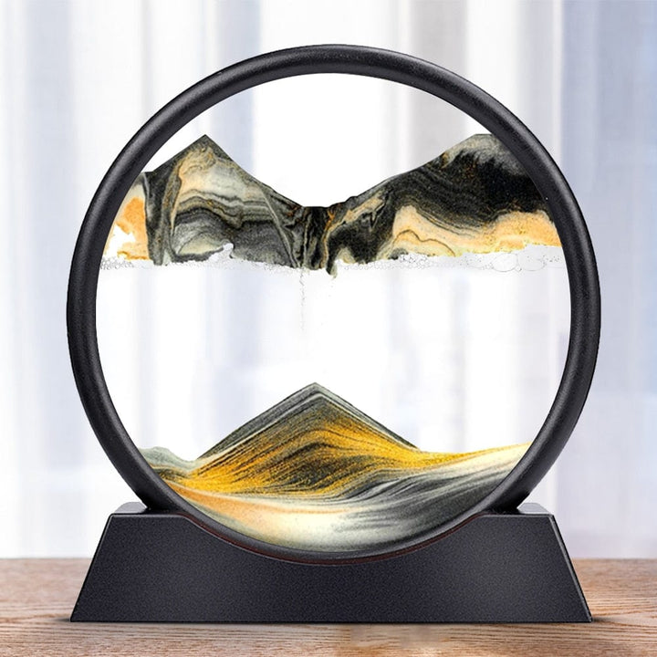Svævende Timeglas Skulptur i Glas og Akryl