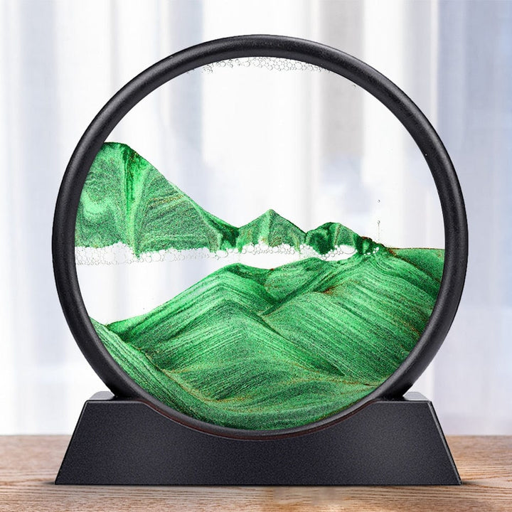 Svævende Timeglas Skulptur i Glas og Akryl