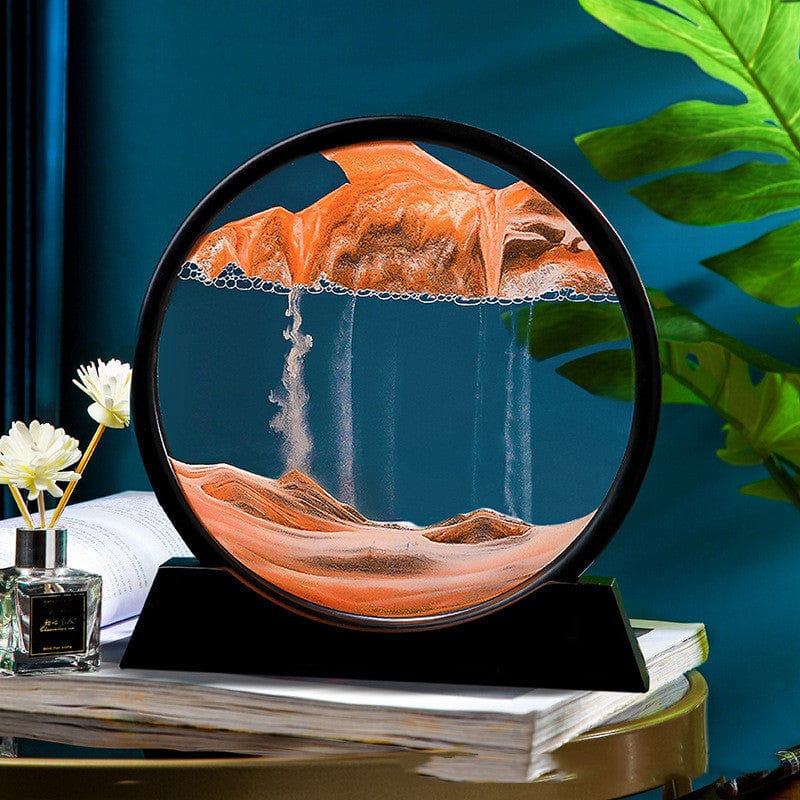 Svævende Timeglas Skulptur i Glas og Akryl