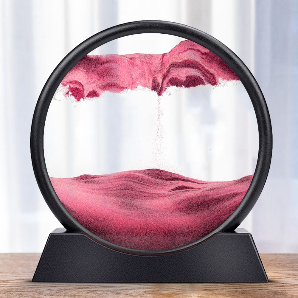 Svævende Timeglas Skulptur i Glas og Akryl