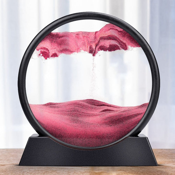 Svævende Timeglas Skulptur i Glas og Akryl