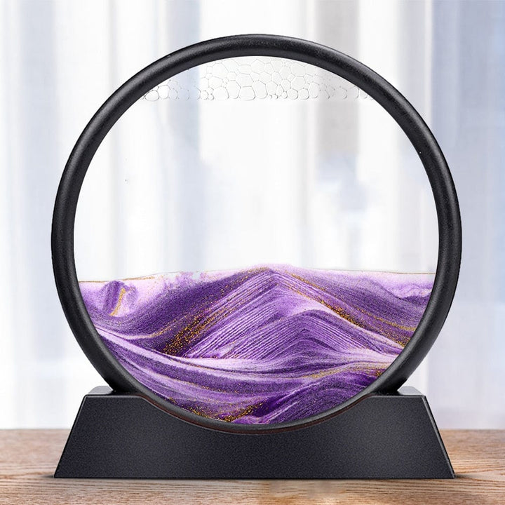 Svævende Timeglas Skulptur i Glas og Akryl