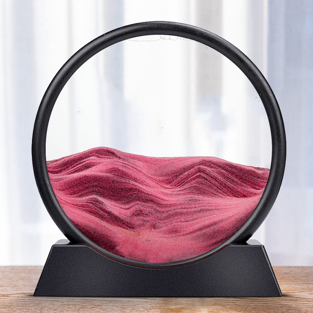 Svævende Timeglas Skulptur i Glas og Akryl