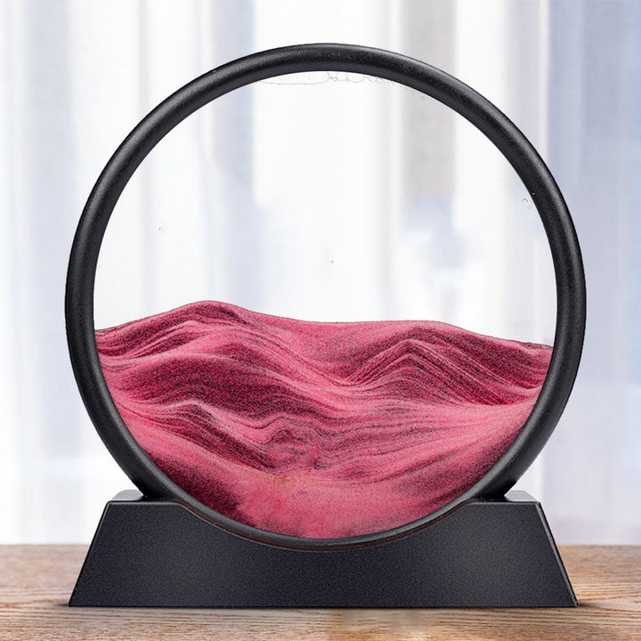 Svævende Timeglas Skulptur i Glas og Akryl