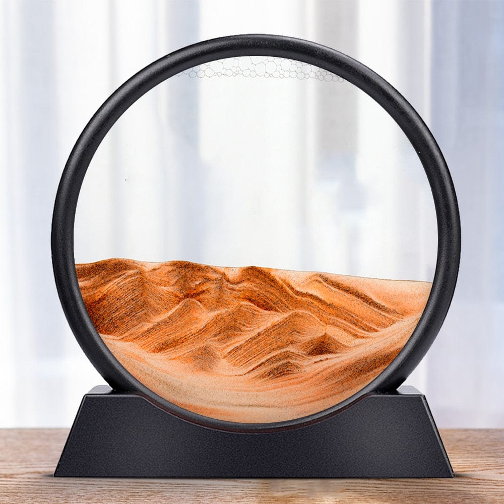 Svævende Timeglas Skulptur i Glas og Akryl