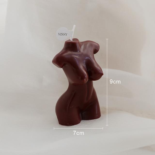 Kvindeformede Soy Wax Stearinlys i 5 Farver