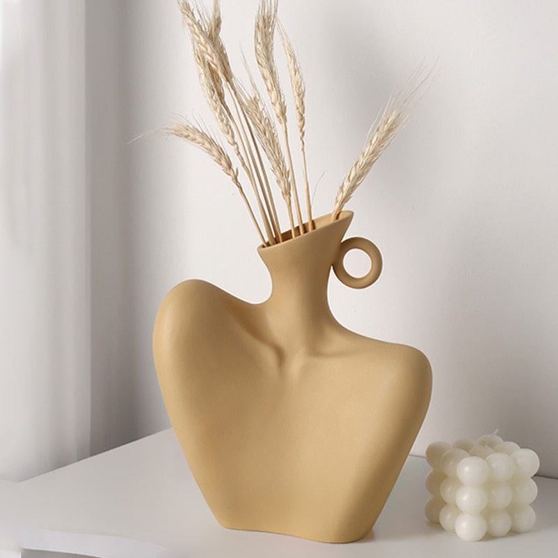 Elegant Keramisk Vase i Kvindelig Form