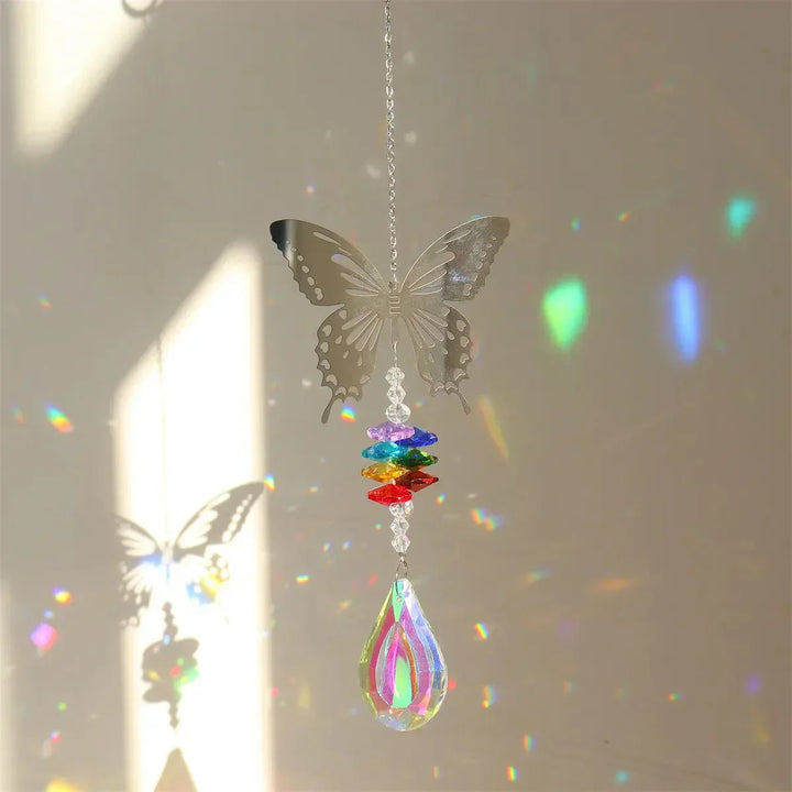 Krystal Solfanger med Kolibri, Ugle, Fe og Sommerfugl Designs