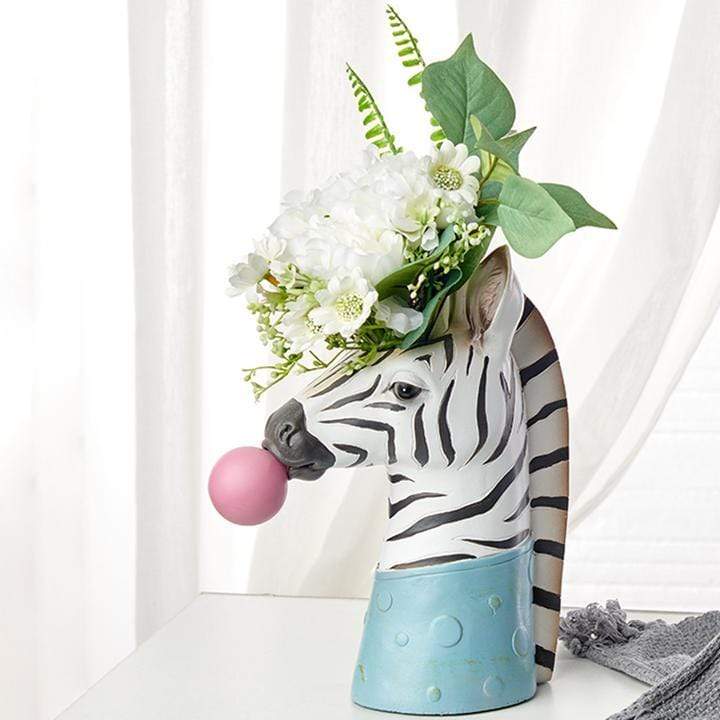 Dyrebeskyttelses Vase i Zebra eller Giraffe Design
