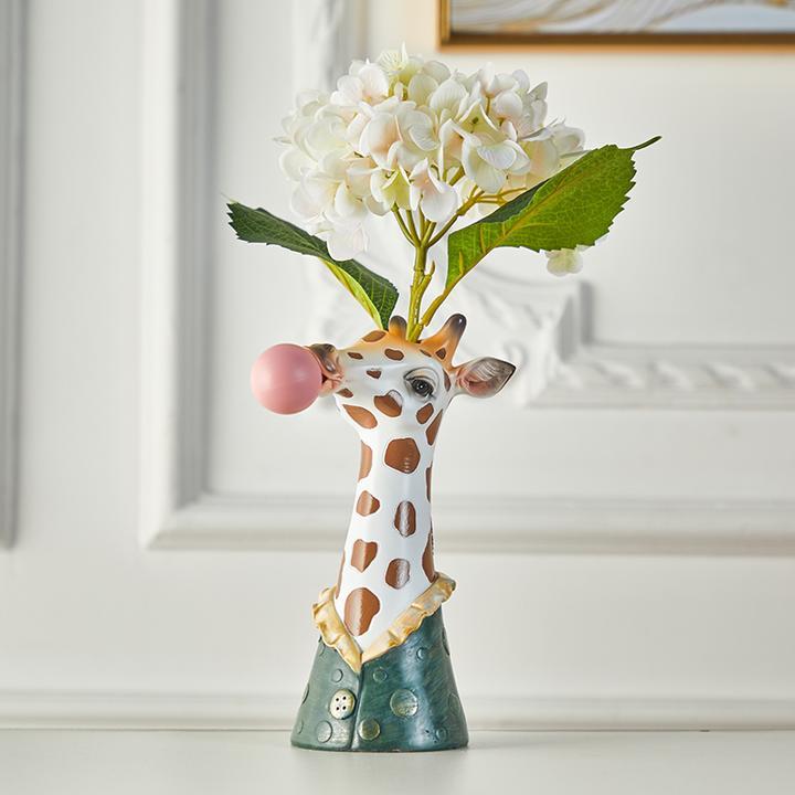 Dyrebeskyttelses Vase i Zebra eller Giraffe Design