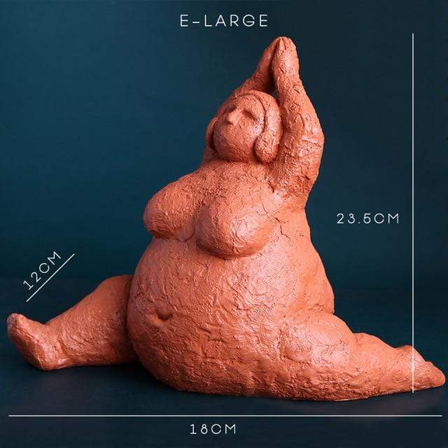 Elegant Flerfarvet Kvindefigur i Resin til Dekoration