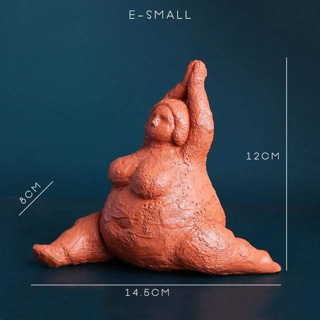 Elegant Flerfarvet Kvindefigur i Resin til Dekoration