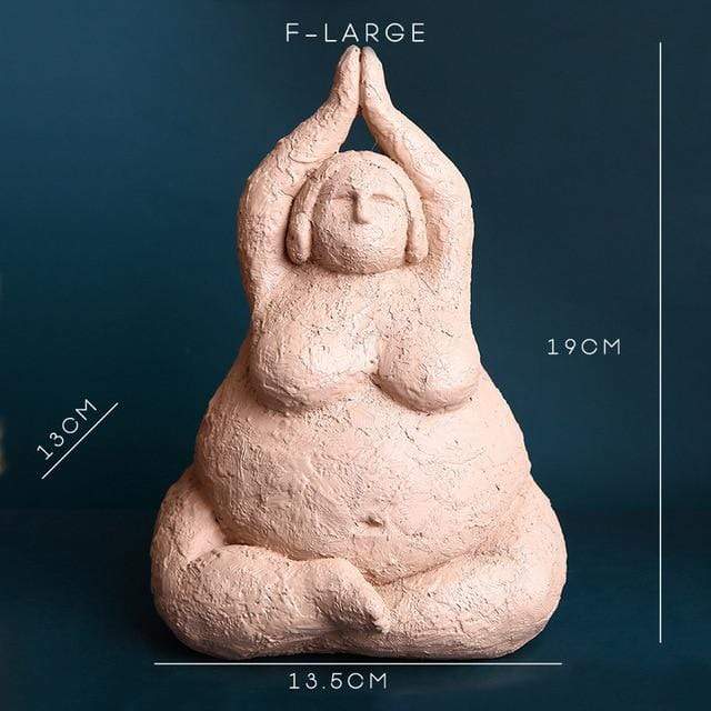 Elegant Flerfarvet Kvindefigur i Resin til Dekoration
