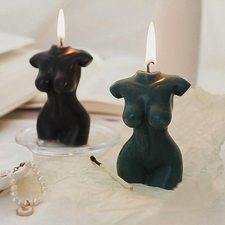 Kvindeformede Soy Wax Stearinlys i 5 Farver