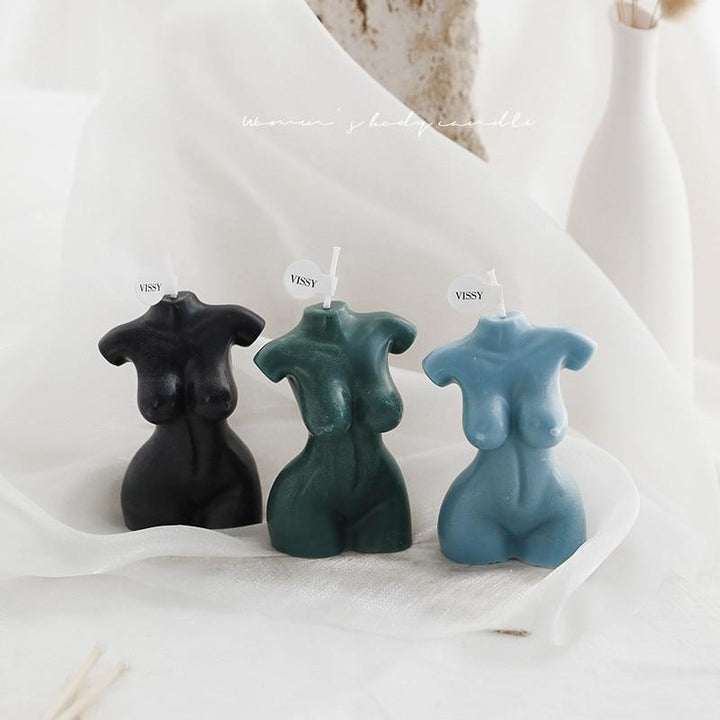 Kvindeformede Soy Wax Stearinlys i 5 Farver