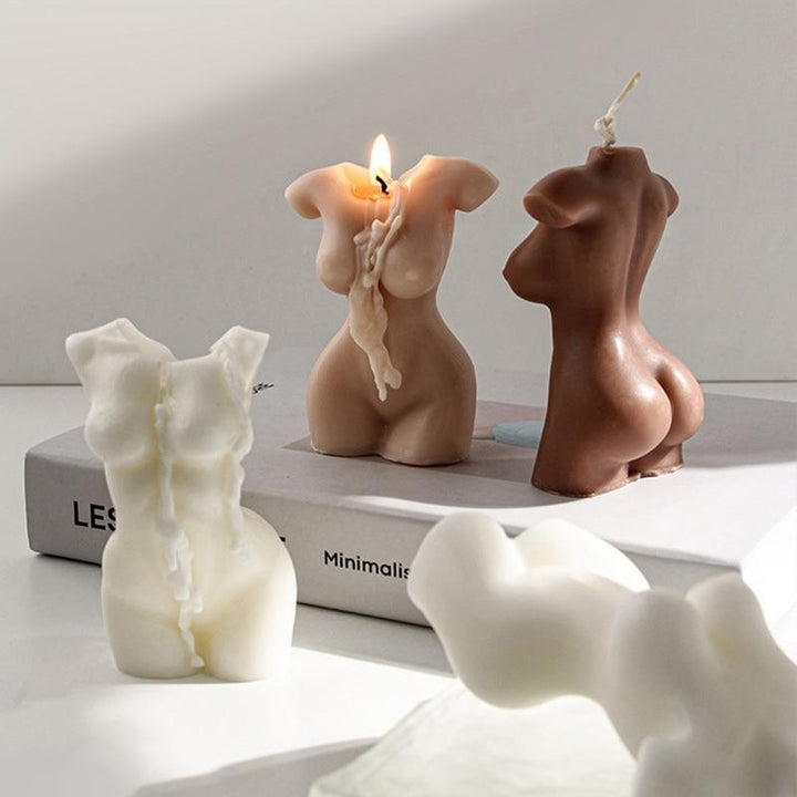 Kvindeformede Soy Wax Stearinlys i 5 Farver