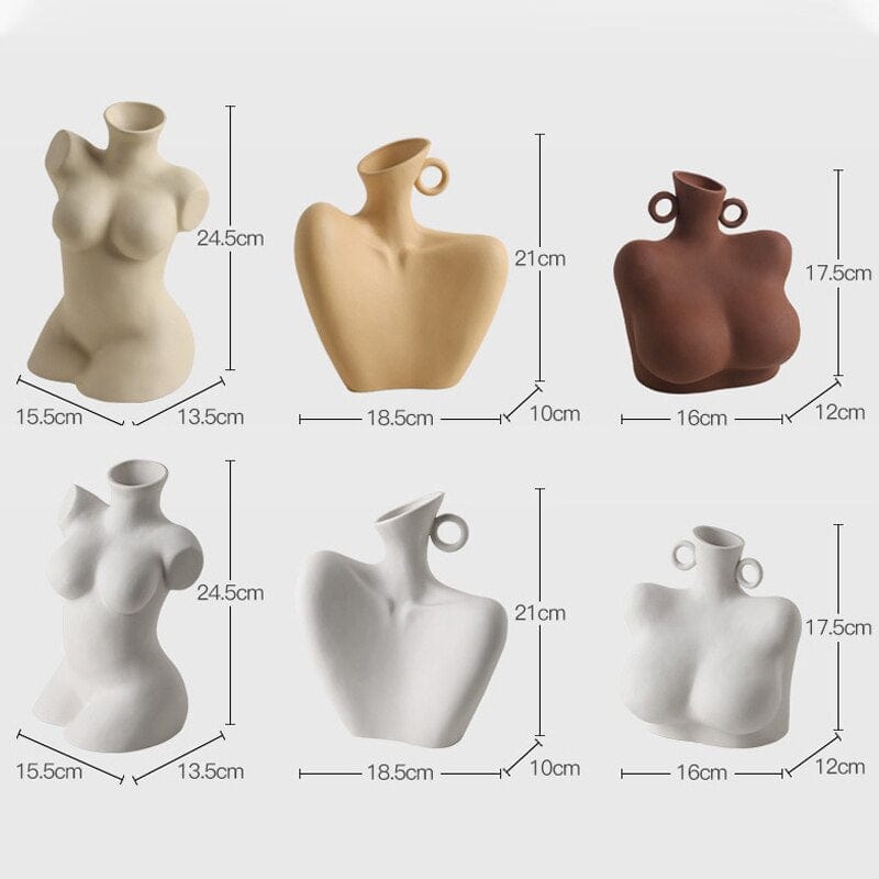 Elegant Keramisk Vase i Kvindelig Form