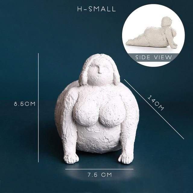 Elegant Flerfarvet Kvindefigur i Resin til Dekoration