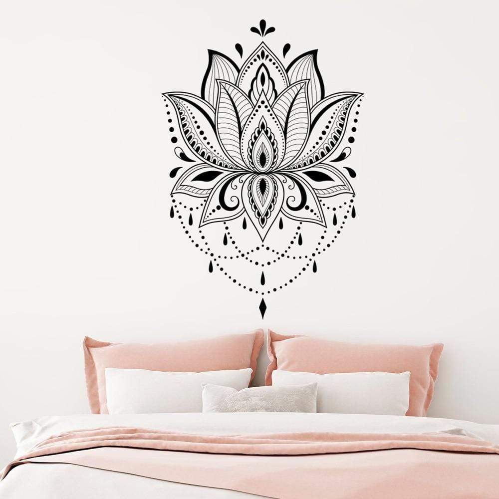 Lotus Mandala Væggklæb i PVC