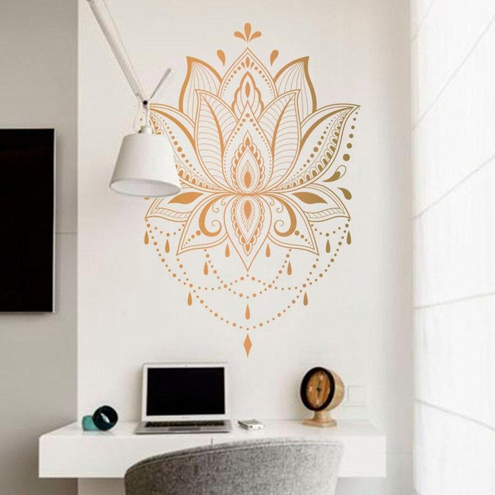 Lotus Mandala Væggklæb i PVC