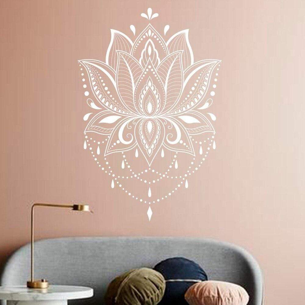 Lotus Mandala Væggklæb i PVC