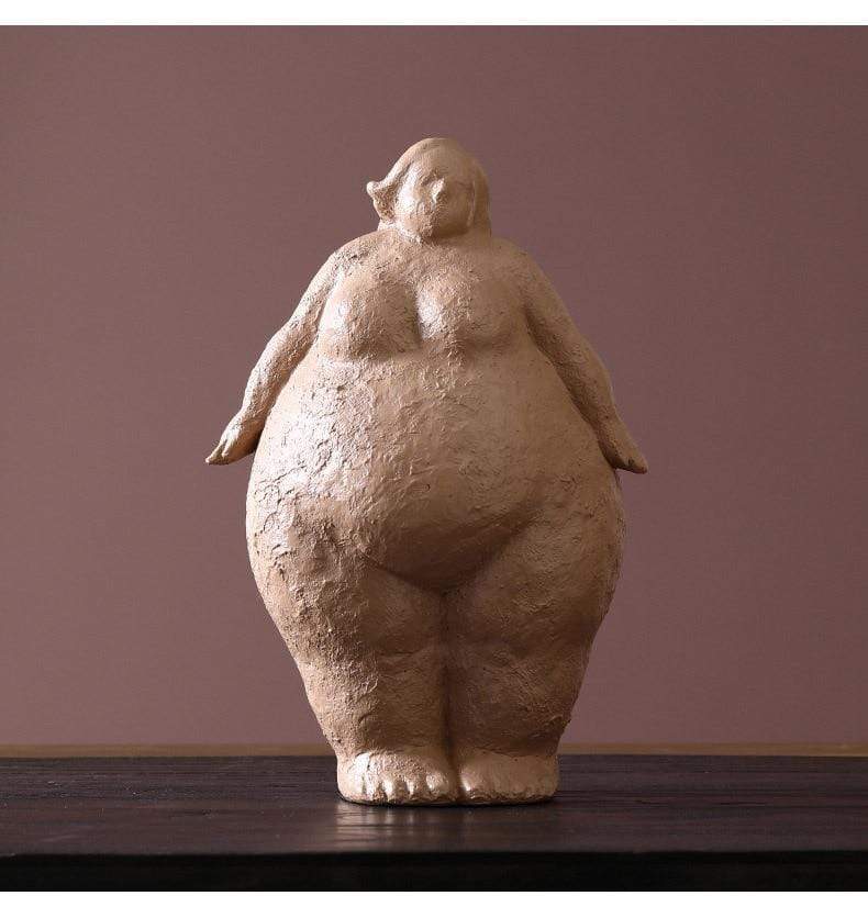 Elegant Flerfarvet Kvindefigur i Resin til Dekoration