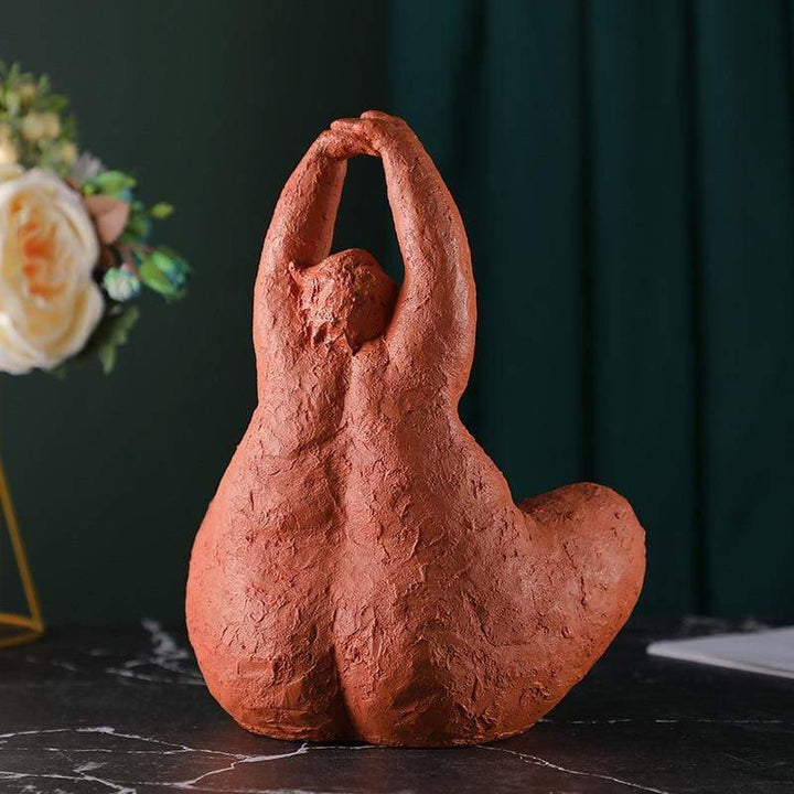 Elegant Flerfarvet Kvindefigur i Resin til Dekoration