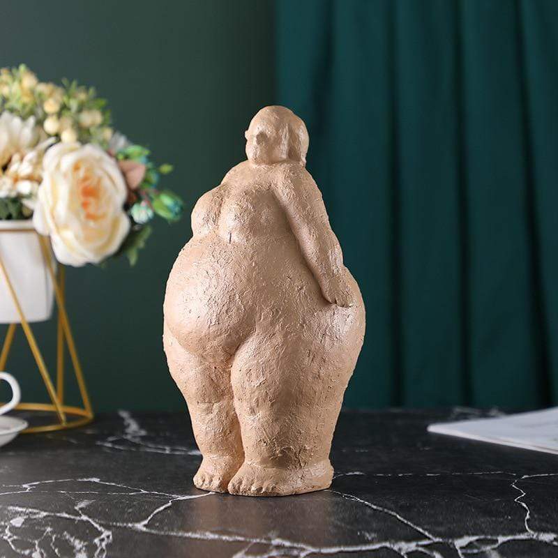 Elegant Flerfarvet Kvindefigur i Resin til Dekoration