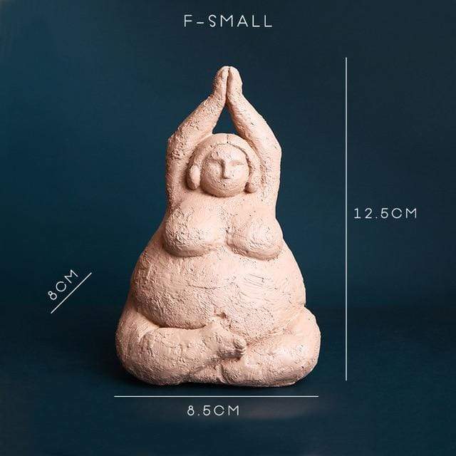 Elegant Flerfarvet Kvindefigur i Resin til Dekoration