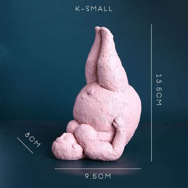Elegant Flerfarvet Kvindefigur i Resin til Dekoration