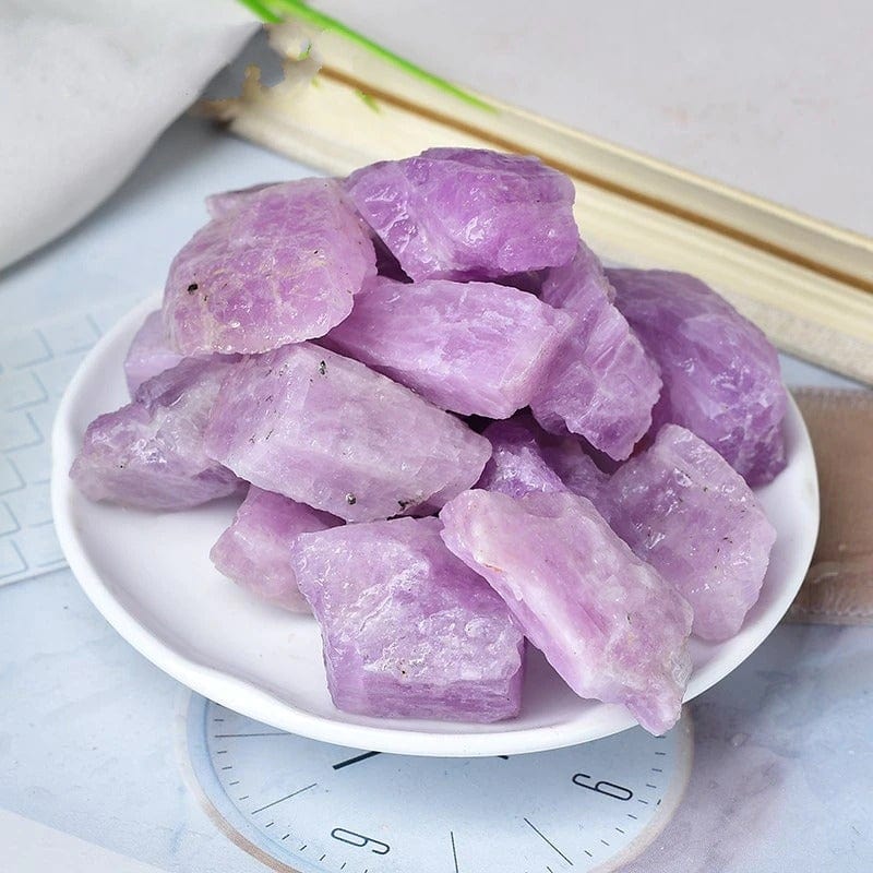 Rå Kunzite Sten 100g til Emotionel Balance