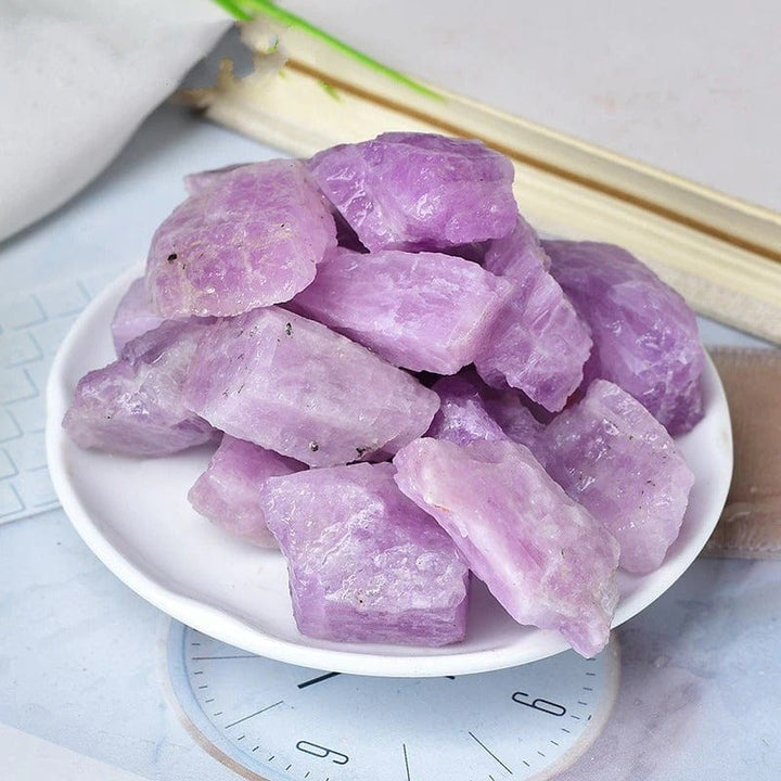 Rå Kunzite Sten 100g til Emotionel Balance