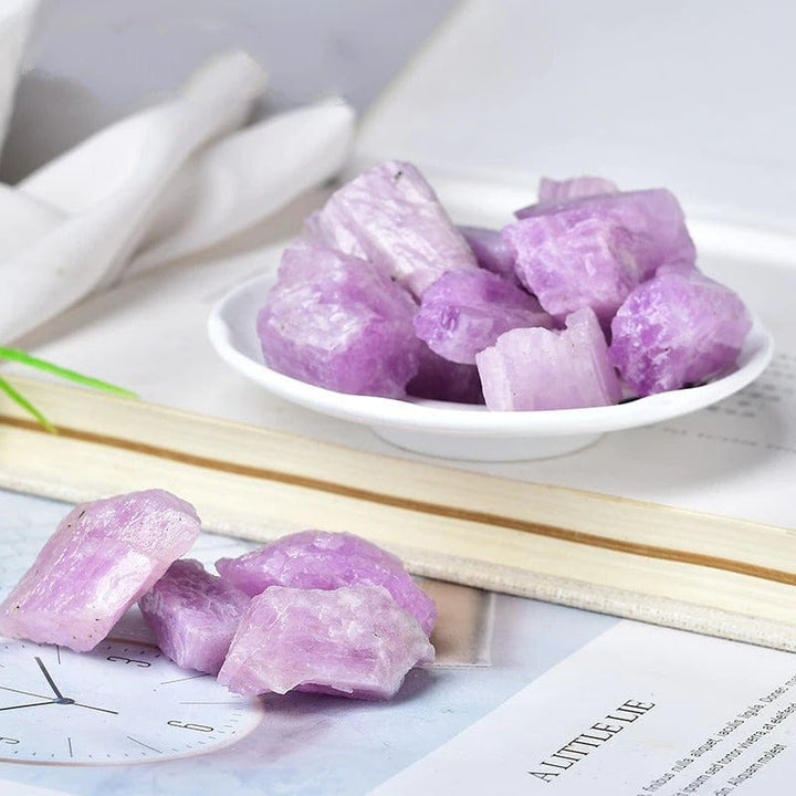 Rå Kunzite Sten 100g til Emotionel Balance