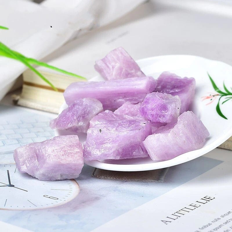 Rå Kunzite Sten 100g til Emotionel Balance