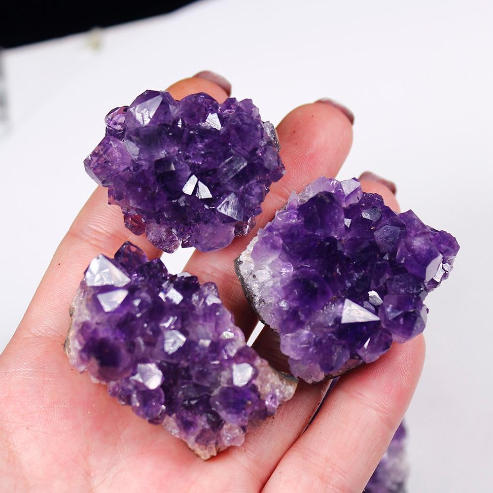 Naturlig Amethystkvarts Kluster til Spirituel Vækst og Helbredelse
