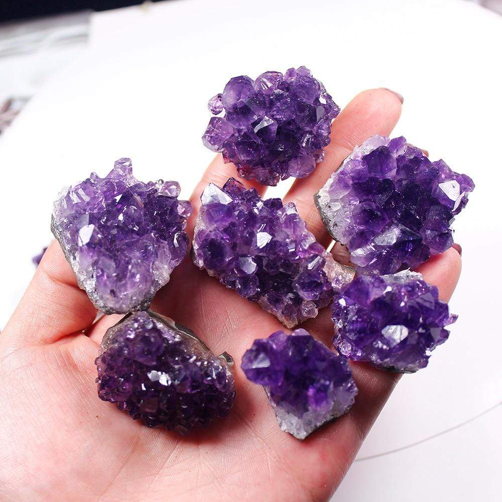 Naturlig Amethystkvarts Kluster til Spirituel Vækst og Helbredelse