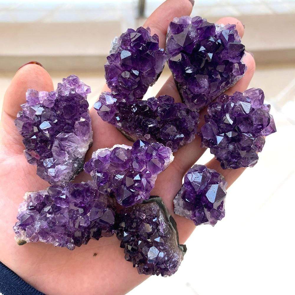 Naturlig Amethystkvarts Kluster til Spirituel Vækst og Helbredelse