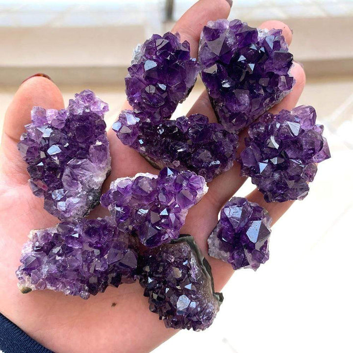 Naturlig Amethystkvarts Kluster til Spirituel Vækst og Helbredelse