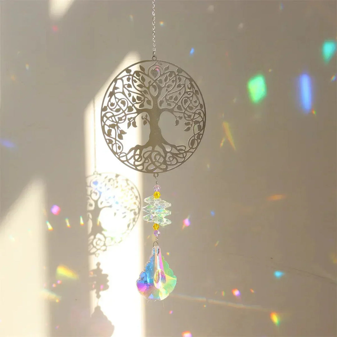 Krystal Solfanger med Kolibri, Ugle, Fe og Sommerfugl Designs