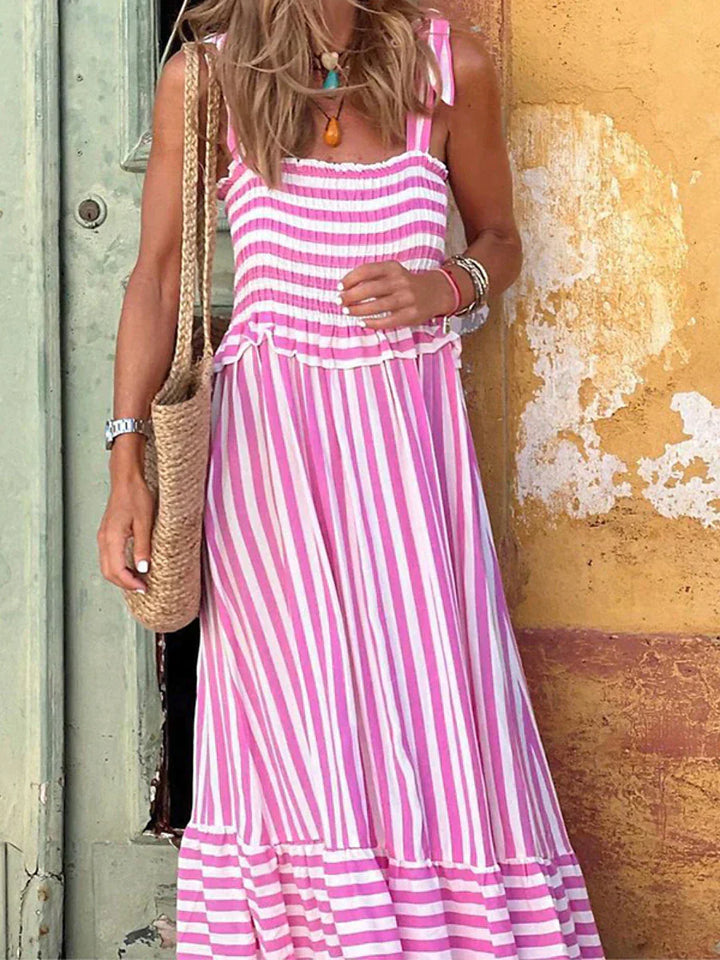 Emilia™ | Elegant Stribet Sommerkjole