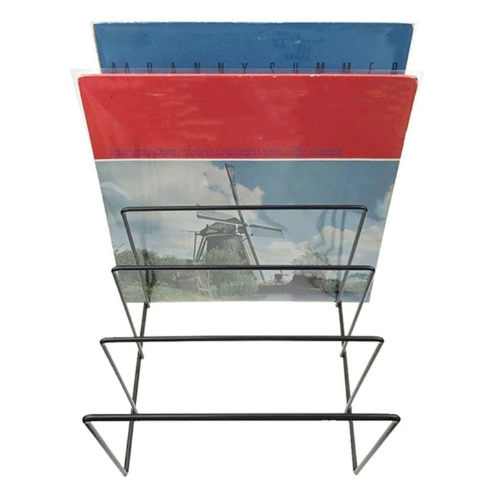Trekants Stativ i Smedejern til Bøger og Vinylplader