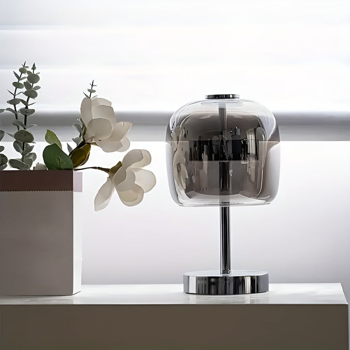 Elektroplateret Glaslampe med Varmt Ambient Lys
