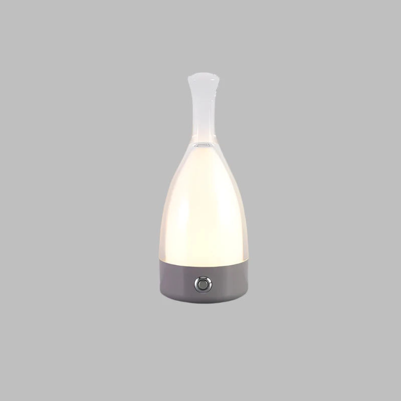 Vinflaskeformet USB Genopladelig Bordlampe med Dæmpbart LED-lys